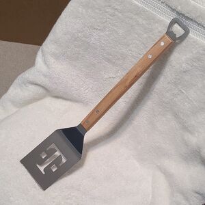 "T" Wood Handle Metal Spatula with Bottle Opener New.